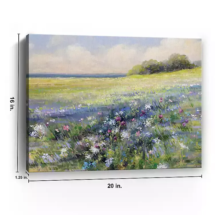 Kirklands Home Flowers by the Sea Canvas Art Print New