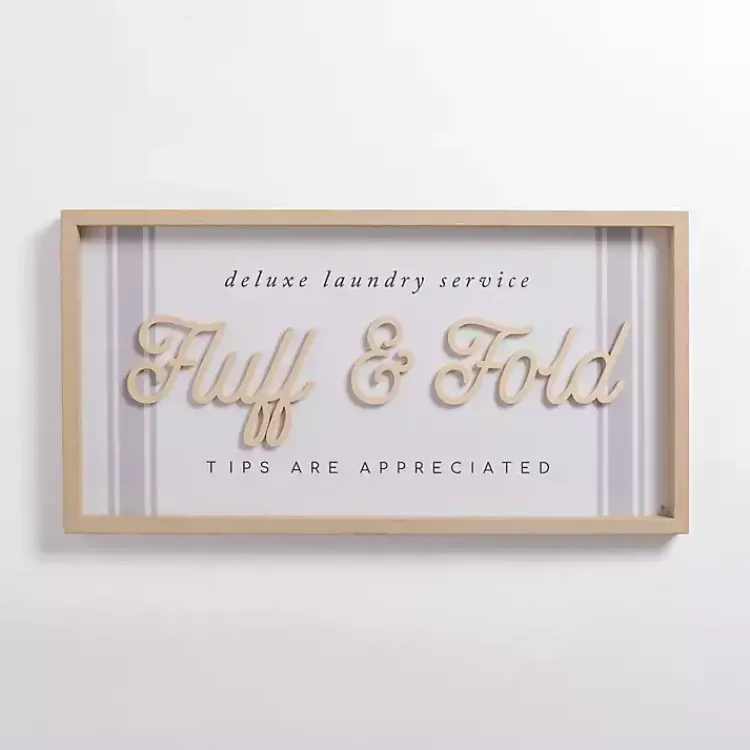 Kirklands Home Fluff and Fold Wood Wall Plaque Clearance