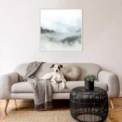 Kirklands Home Fog in the Hills Framed Canvas Art Print Clearance