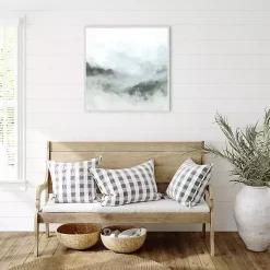 Kirklands Home Fog in the Hills Framed Canvas Art Print Clearance