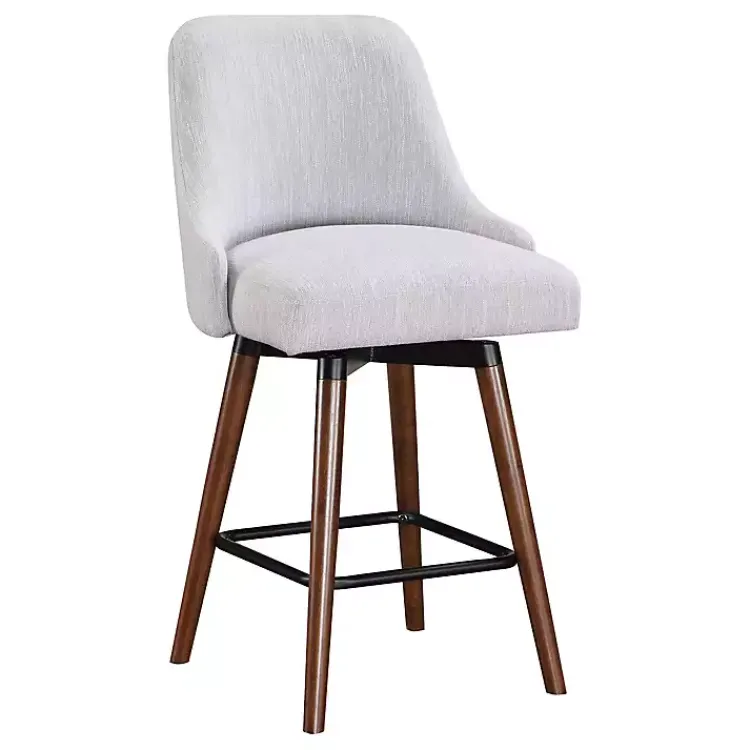 Kirklands Home Fog Mid-Century Modern Swivel Counter Stool Gray Sale