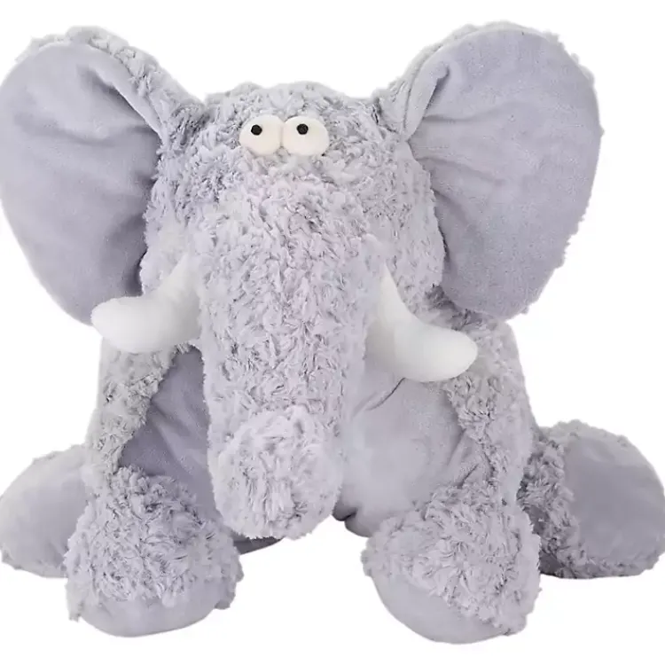 Pillows>Kirklands Home Foldable Elephant Stuffed Animal Gray
