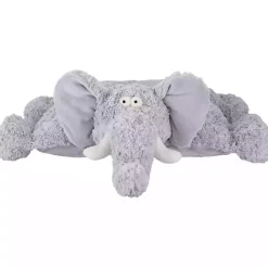 Pillows>Kirklands Home Foldable Elephant Stuffed Animal Gray