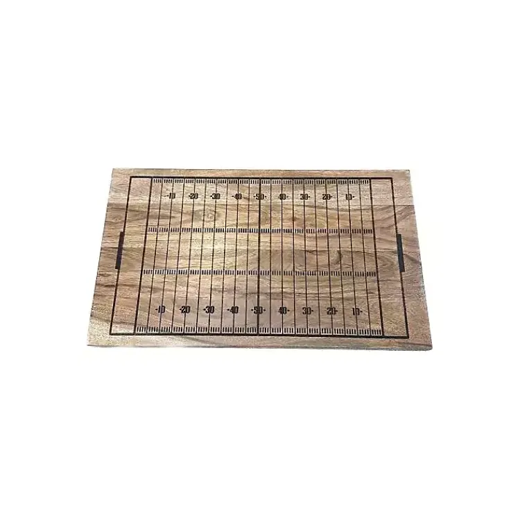 Kirklands Home Football Field Engraved Wood Serving Board Brown Clearance