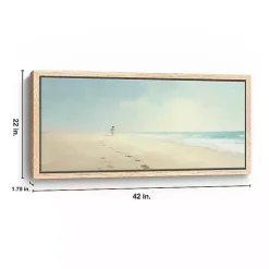 Kirklands Home Footprints On The Sand Framed Canvas Art Print Multi Best
