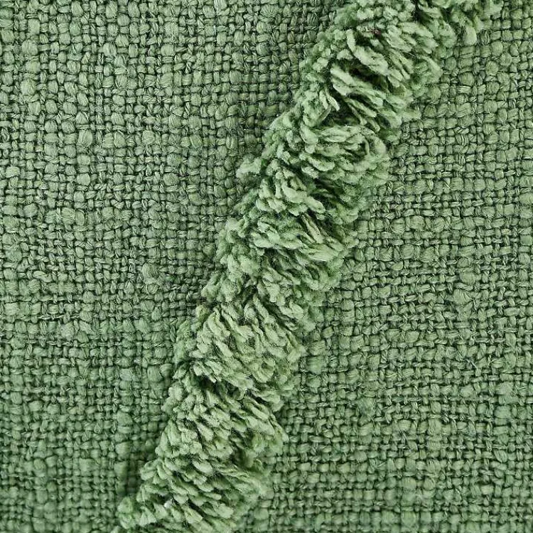 Pillows>Kirklands Home Forest Fringe Diamond Pillow, 20 in. Green