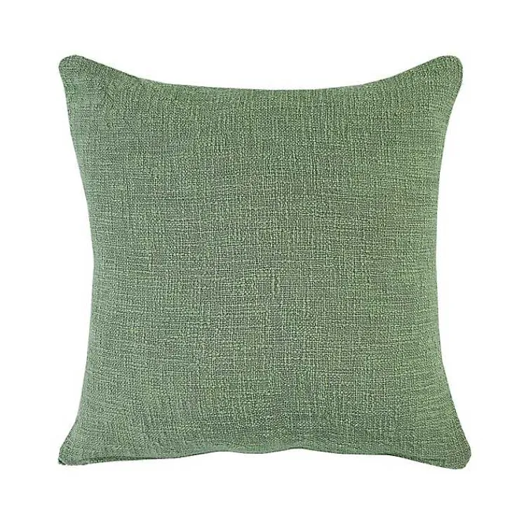 Pillows>Kirklands Home Forest Fringe Diamond Pillow, 20 in. Green