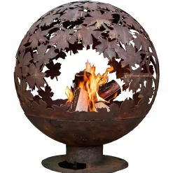 Kirklands Home Forest Globe Fire Pit Orange Sale