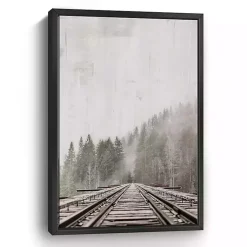 Kirklands Home Forest Railway Framed Giclee Canvas Art Print Sale