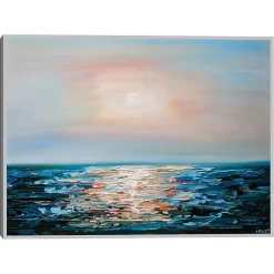 Kirklands Home Forgotten Sunrise Framed Canvas Art Print Blue Online