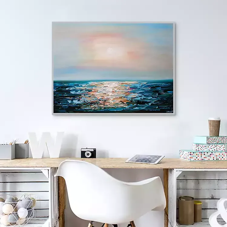 Kirklands Home Forgotten Sunrise Framed Canvas Art Print Blue Online