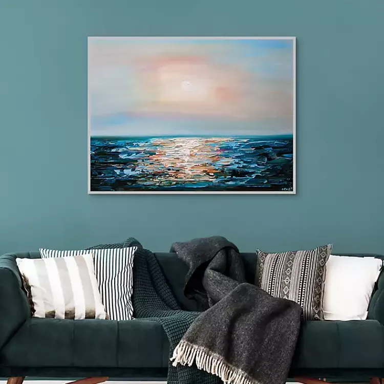 Kirklands Home Forgotten Sunrise Framed Canvas Art Print Blue Online
