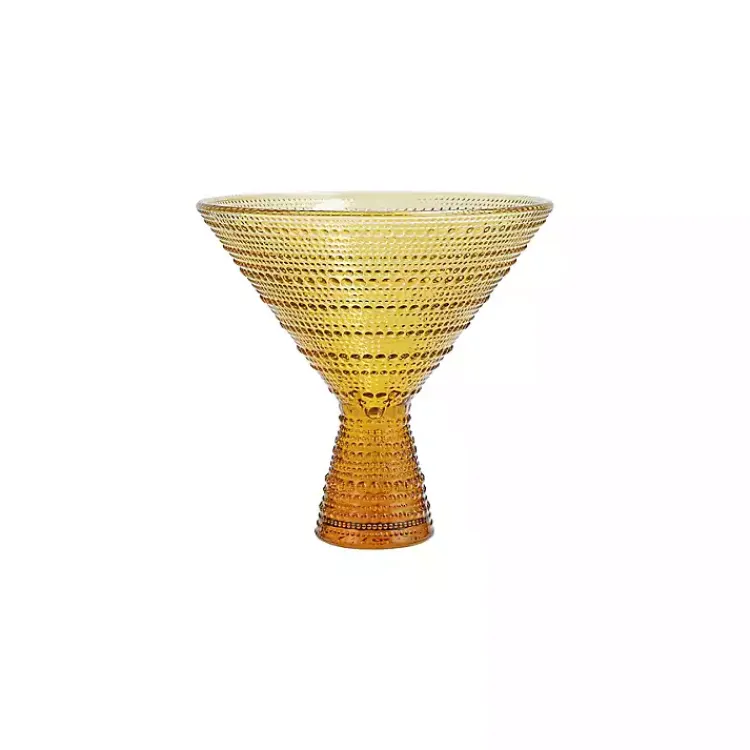 Kirklands Home Fortessa Amber Jupiter Martini Glasses, Set of 4 Orange Hot