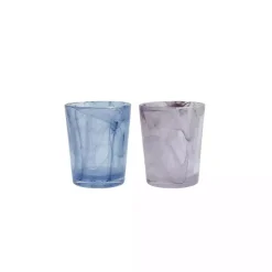Kirklands Home Fortessa Swirl Short Glasses, Set of 6 Blue Outlet