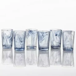 Kirklands Home Fortessa Swirl Tall Glasses, Set of 6 Blue Online