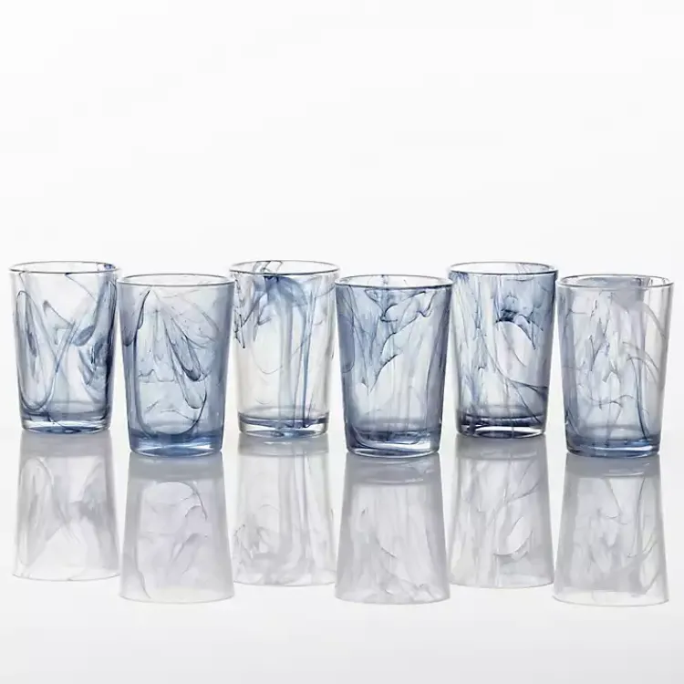 Kirklands Home Fortessa Swirl Tall Glasses, Set of 6 Blue Online