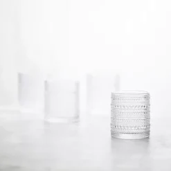 Kirklands Home Fortessa Bead Short Glasses, Set of 6 Clear Hot