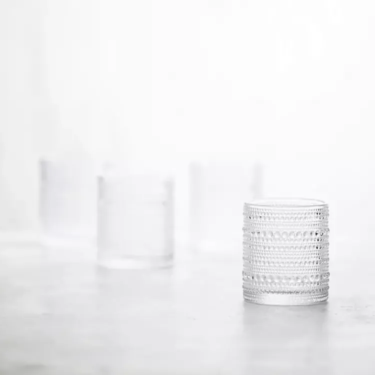 Kirklands Home Fortessa Bead Short Glasses, Set of 6 Clear Hot