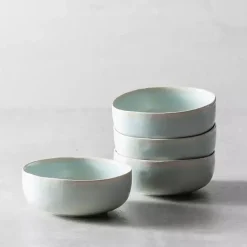 Kirklands Home Fortessa Cypress Ceramic Soup Bowls, Set of 4 Blue Outlet