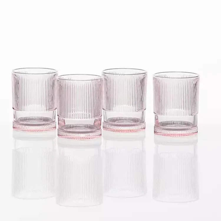 Kirklands Home Fortessa NoHo Tall Glasses, Set of 4 Pink Outlet