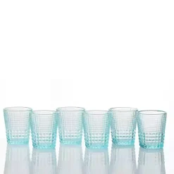Kirklands Home Fortessa Pool Malcolm Short Glasses, Set of 6 Blue