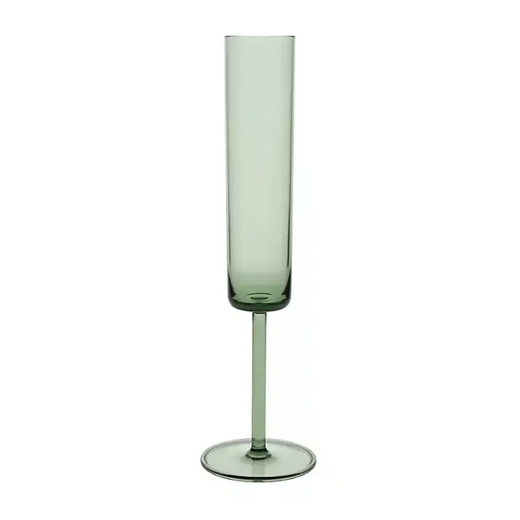 Kirklands Home Fortessa Sage Urbo Champagne Flutes, Set of 6 Green Outlet