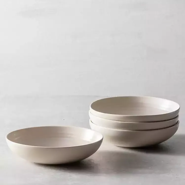 Kirklands Home Fortessa Sand Ceramic Pasta Bowls, Set of 4 Tan Outlet