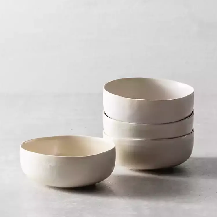 Kirklands Home Fortessa Sand Ceramic Soup Bowls, Set of 4 Tan Clearance