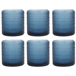 Kirklands Home Fortessa Storm Jupiter Short Glasses, Set of 6 Blue Discount