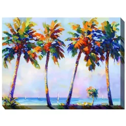 Kirklands Home Four Flamboyant Palms Outdoor Canvas Art Print Sale