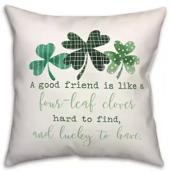 Pillows>Kirklands Home Four-Leaf Clover Throw Pillow Green