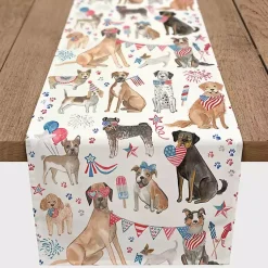 Kirklands Home Fourth of July Patriotic Pups Table Runner, 90 in. Sale