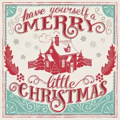 Christmas Art & Wall Decor>Kirklands Home Framed Retro Merry Lil Christmas Canvas Art Print