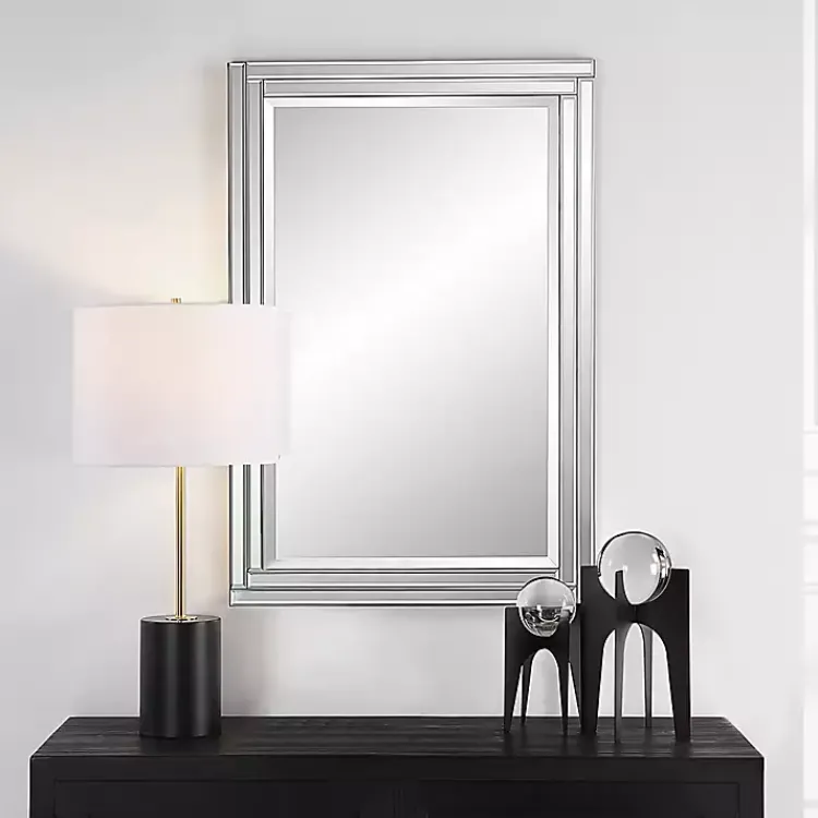Kirklands Home Frameless Double Panel Wall Mirror