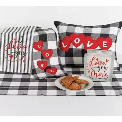 Kirklands Home Franklin Black Gingham Table Runner New
