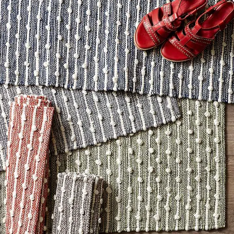 Kirklands Home French Recycled Cotton Accent Rug, 2x3 Blue Best