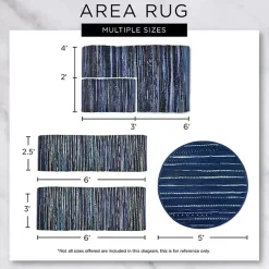 Kirklands Home French Recycled Cotton Accent Rug, 2x3 Blue Best