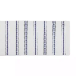 Kirklands Home French Zig Zag Stripe Table Runner, 72 in. Blue Outlet