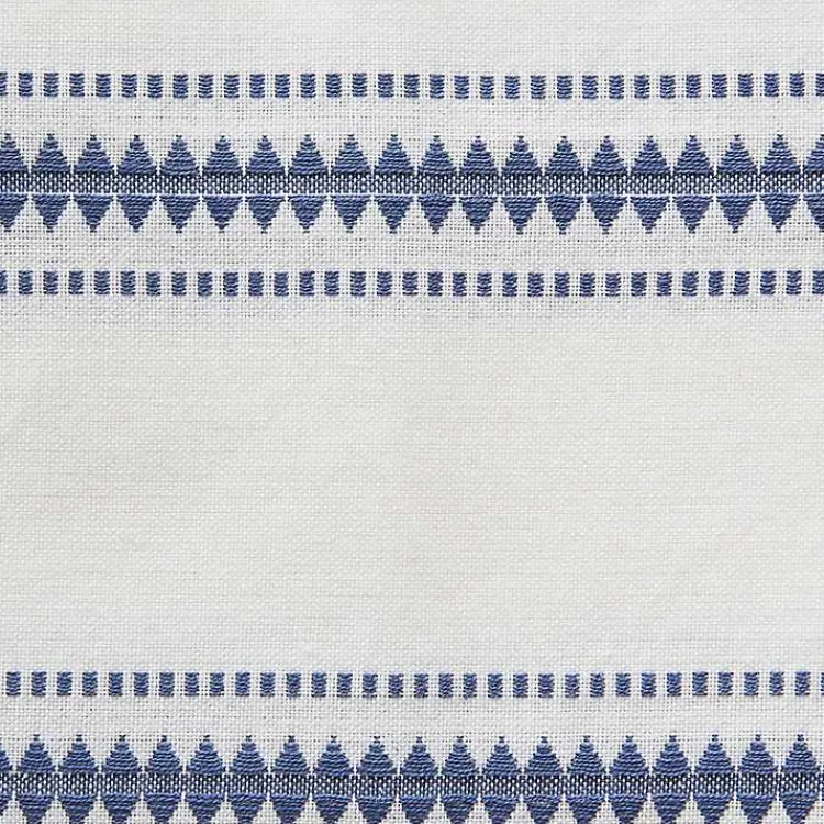 Kirklands Home French Zig Zag Stripe Table Runner, 72 in. Blue Outlet