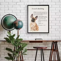 Kirklands Home French Bulldog Boxer Facts Framed Wall Plaque Sale