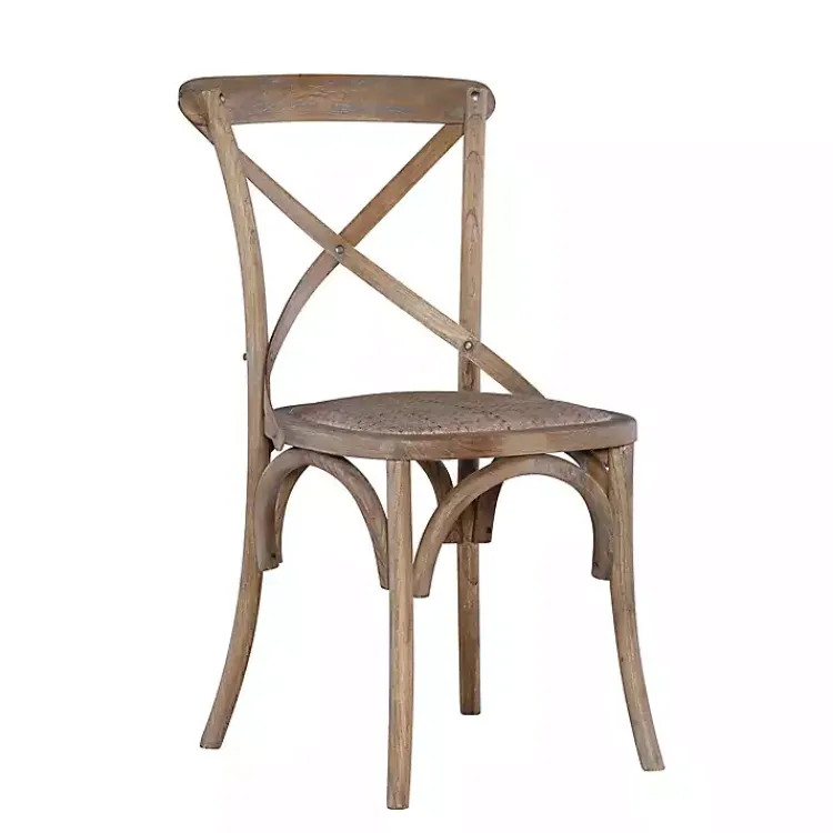 Kirklands Home French Country X-Back Dining Chairs, Set of 2 Gray Clearance