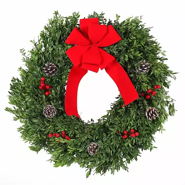 Fresh Christmas Wreaths & Greenery>Kirklands Home Fresh Cut Boxwood Blue Ridge Mountain Wreath