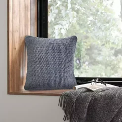 Pillows>Kirklands Home Frost Woven Accent Pillow Blue