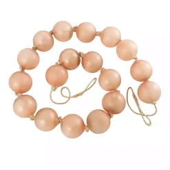 Decorative Accents>Kirklands Home Frosted Amber Glass Bead Garland Pink