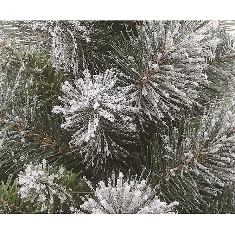 Christmas Arrangements & Garland>Kirklands Home Frosted Christmas Tree Arrangement in Red Bag