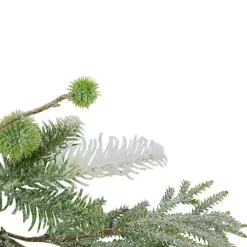 Christmas Arrangements & Garland>Kirklands Home Frosted Evergreen and Pinecone Forest Garland