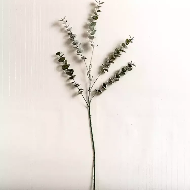 Christmas Arrangements & Garland>Kirklands Home Frosted Spiral Eucalyptus Stem Green