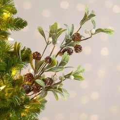Christmas Tree Decorations>Kirklands Home Frosted White Berry & Greenery Picks, Set of 2