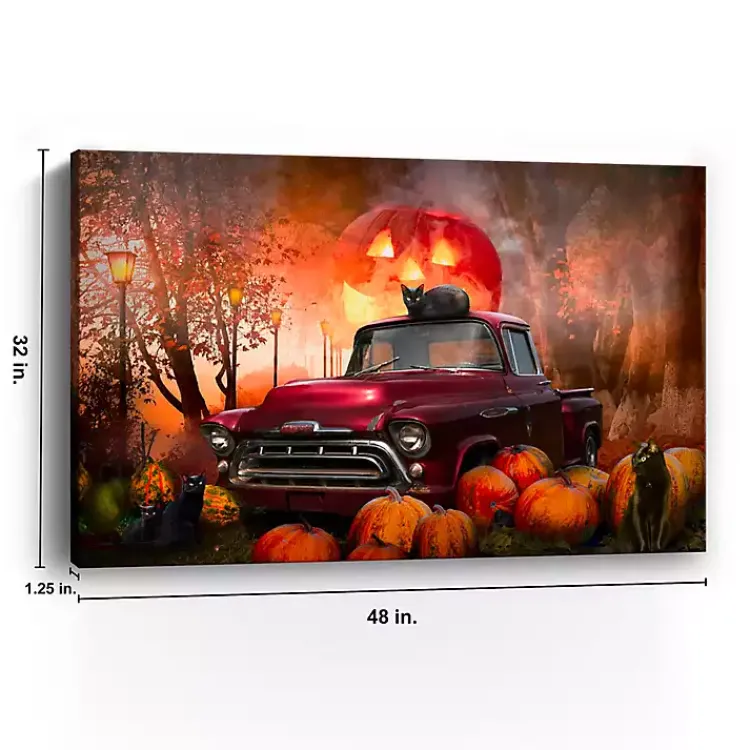 Halloween>Kirklands Home Full Moon Jack O Lantern Canvas Art Print, 32x48
