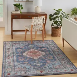 Kirklands Home Fulton Medallion Area Rug, 5x7 Blue Sale